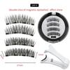 Magnetic False Eyelashes Set With Eyelash Curler Soft Natural Full Strip Reusable No Glue