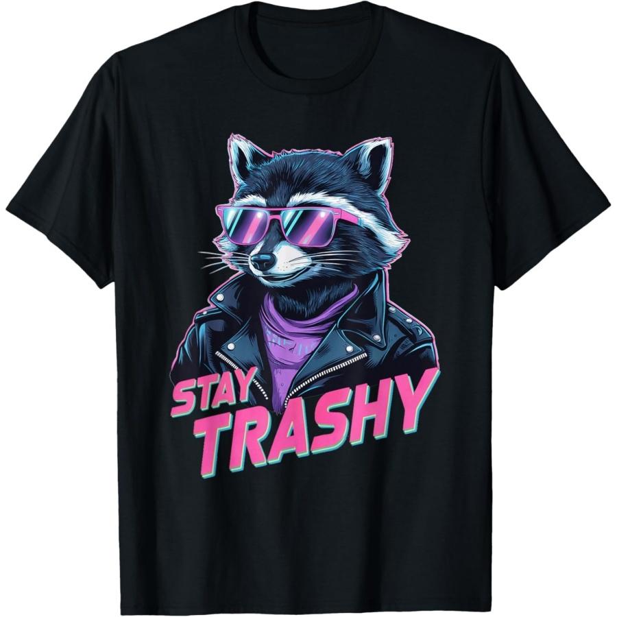 YYUUYUU Stay Trashy Raccoon T-Shirt XXXXXL разноцветный
