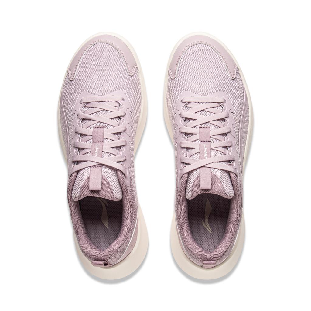 Li Ning Light Feather FW Cushioning Slip Resistant Abrasion Resistant Breathable Low top Running Shoes Women's Purple ARSV134-3