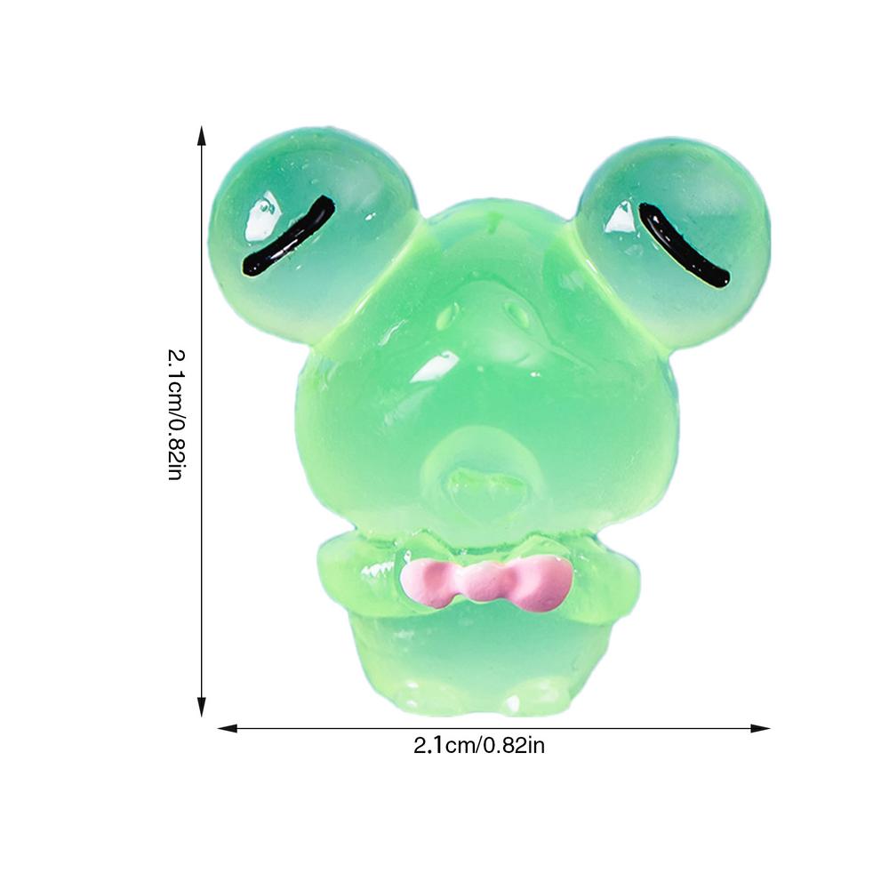 1 Stück leuchtende Frösche Mini-Figur Mi-cro Landschaftsdekoration Frosch Feengarten DIY Miniaturien Heimdekorationszubehör
