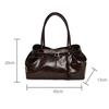 New Oil PU Leather Handbag Large Capacity Casual Shoulder Bag Multifunctional Tote Bag Women