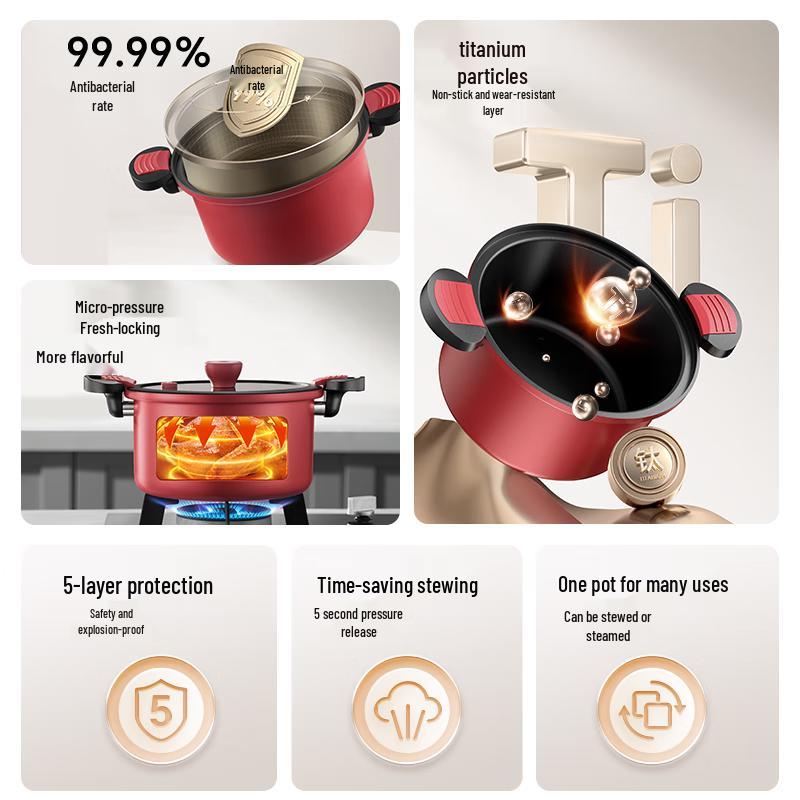 SUPOR Antibacterial Non-stick Micro-Pressure Stew Pot
