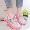 Kids Sneakers Toddler Sports Shoes with Lights Breathable Anti-skid Princess Shoes Children Running Trainers