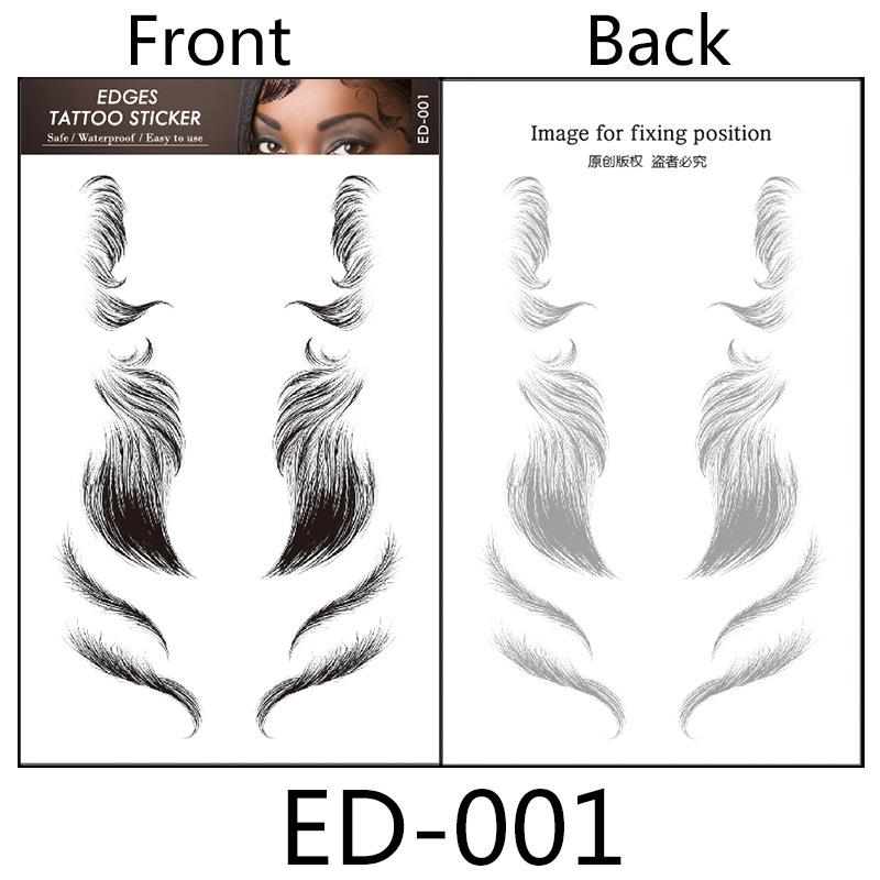 

Tattoo With Bangs Tattoo Sticker, Baby Hair Edge Sticker 110*180mm