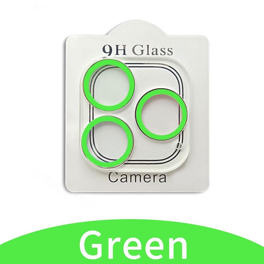 Für iPhone 11 12 13 14 Pro Max Luminous Kamera Objektiv Schutzring gehärtetem Glas Schutzfolie