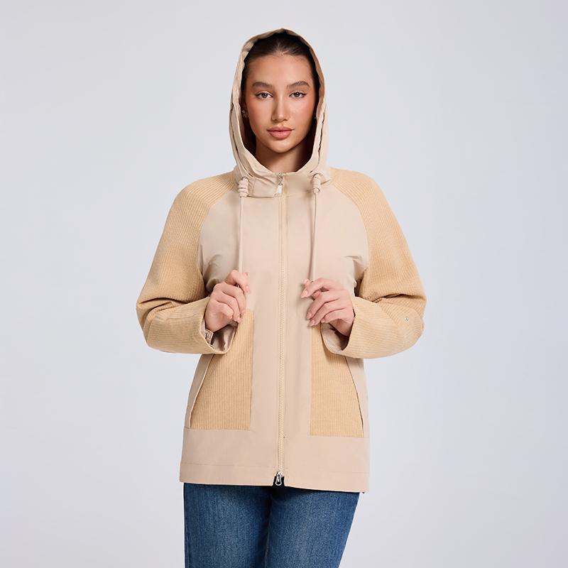 Women Jacket MODERN NEW SAGA Spring Women Coat Brand Autumn Lady Trench Coat Hooded Windbreaker Plus Size Patchwork