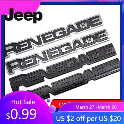 For Jeep Three Dimensional ABS Car RENEGADE Emblem Trunk Rear Sticker Decoration Decal Accessories For Jeep Renegade Grand Ch