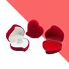 Luxury Heart-Shaped Wedding Ring Box Jewelry Display Storage Box Engagement Rose Flower Design Ring Box Couple Gifts Box