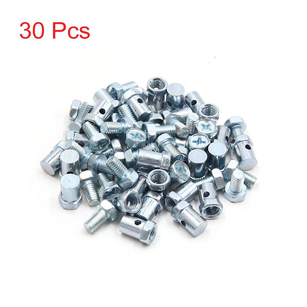 10/20/25/30/40/50/70/100pcs 5mm Thread Dia 15 x 8mm Brake Cable Wire Solderless Nipple Screw Silver Screw For Motorcycle