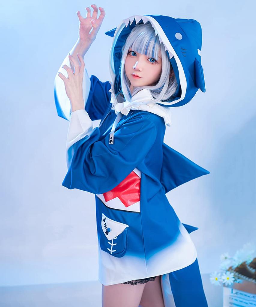 [Milky Time] Hololive Cosplay Shark Gawr Gura Wig (L)