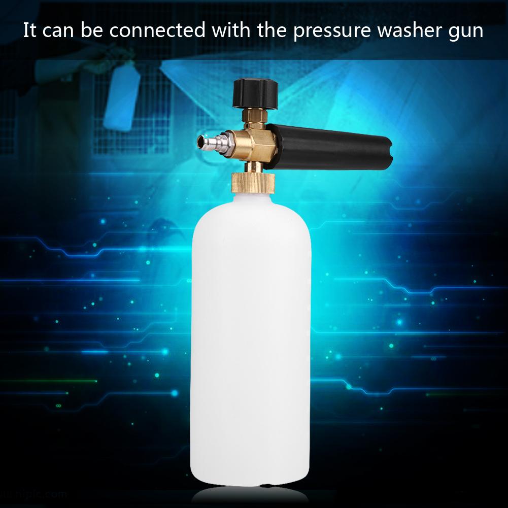 1 4  Adjustable Snow Foam Lance Washer 1L Bottle Car Wash Nozzle Sprayer Pressure Car Washer