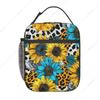 Wiederverwendbare Sonnenblumen-Lunchbox für Kinder Mädchen Jungen Frauen Erwachsene, Isolierte Blumige Lunchtasche, Polyester-Kühltasche Blumenhandtaschen-Etui