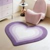 Heart Shape Living Room Decoration Carpet Thick Plush Lounge Floor Mat Fluffy Soft Cloakroom Rug Gradient Color Rugs for Bedroom