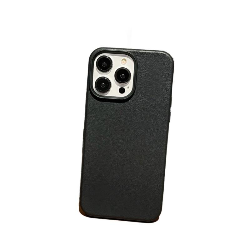 Advanced Solid Color Advanced Applicable Apple 16 Mobile Phone Case IPhone 15 Promax Protector Case 14 Leather Pattern Soft Case