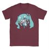 Hatsunes Mikus Vocaloid TShirts for Men  Casual Cotton Tee Shirt Round Collar Short Sleeve T Shirts Summer Clothing