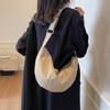 Casual dumpling bag literary women's bag spring new solid color simple shoulder bag fashionable versatile student messenger
