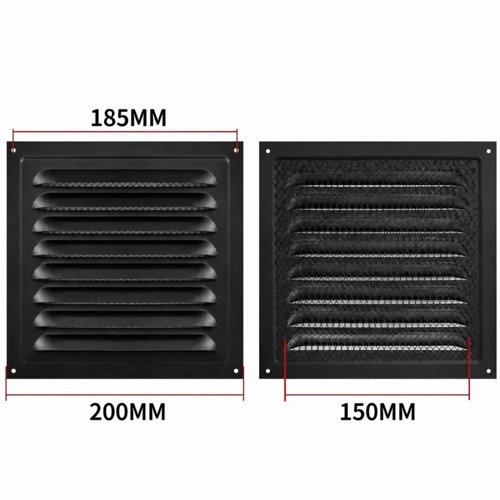 Aluminum Alloy Air Vent Grille Heating Cooling Vents Plate Exhaust Outlet Ventilation Cover 100/150/200/250/300/400mm Metal