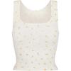 Cotton Rib Tank Floral Print Sleeveless Top Women Tops Marigold-Rosebud-Print SL-TNK-6317W-MRP