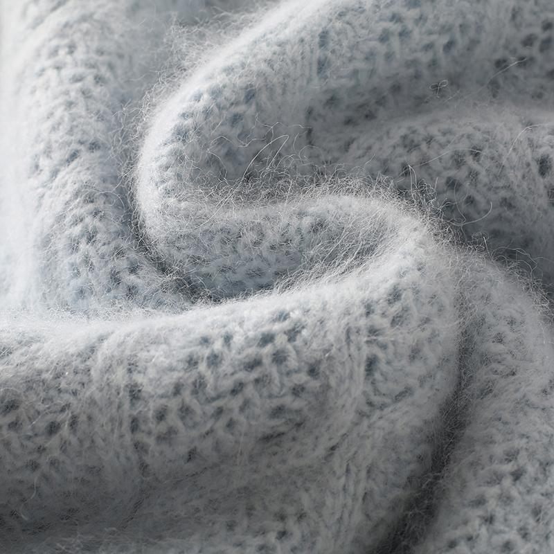 Maglione in cashmere da donna Qinghe cashmere 30% cashmere 30% visone 30% lana 10% nylon Maglione in cashmere spesso da donna autunno e inverno morbido e caldo
