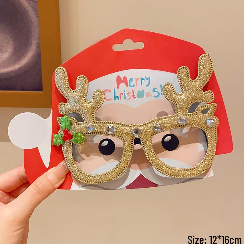 Christmas Festival Funny Elk Eyeglass Frames - Cute Cartoon Student Costume Gift & Decoration Mask