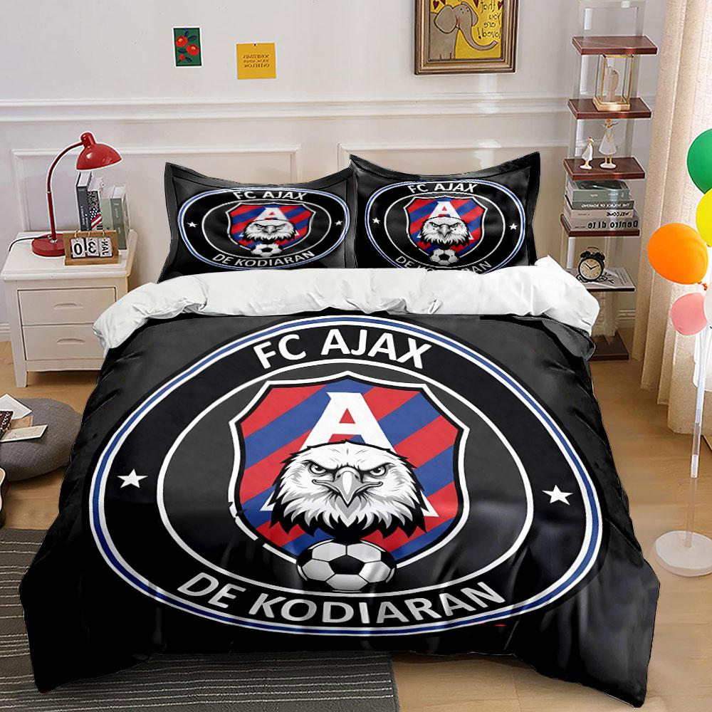 FC Ajax Eagle Bedding Set  Bedding Duvet Cover Set Duvet Cover Pillowcases  (1 * Duvet Cover 2 * Pillowcases, without duvet insert) 135x200cm