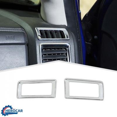 2Pc Chrome Center Console Air Vent Outlet Cover Trims for Dodge Ram 1500 2010-17