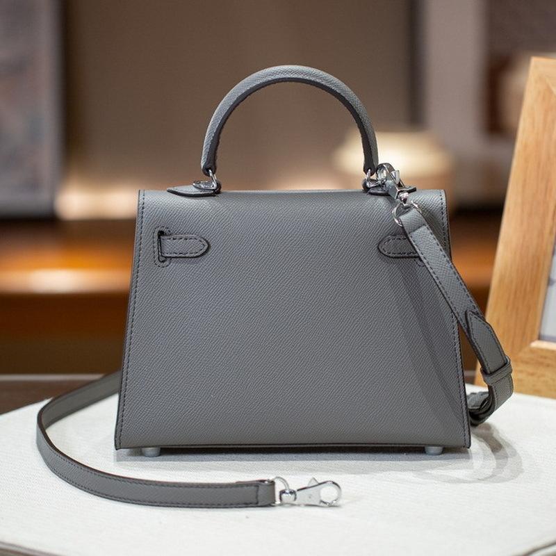 2025 New Genuine Leather Women's Bag EP Palm Pattern 19+22+25 Leather Kai Li+Fashion Handheld Single Shoulder Crossbody Bag