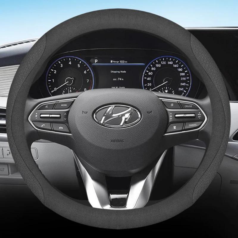 Car Steering Wheel Cover For Hyundai Elantra CN7 AD MD UD HD XD 2015 2016 2017 2018      2024 Accessories
