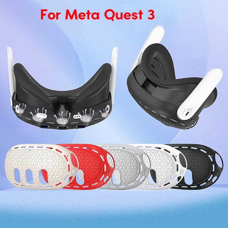 Capa protetora para fone de ouvido Quest3 VR capa de silicone evita arranhões e batidas