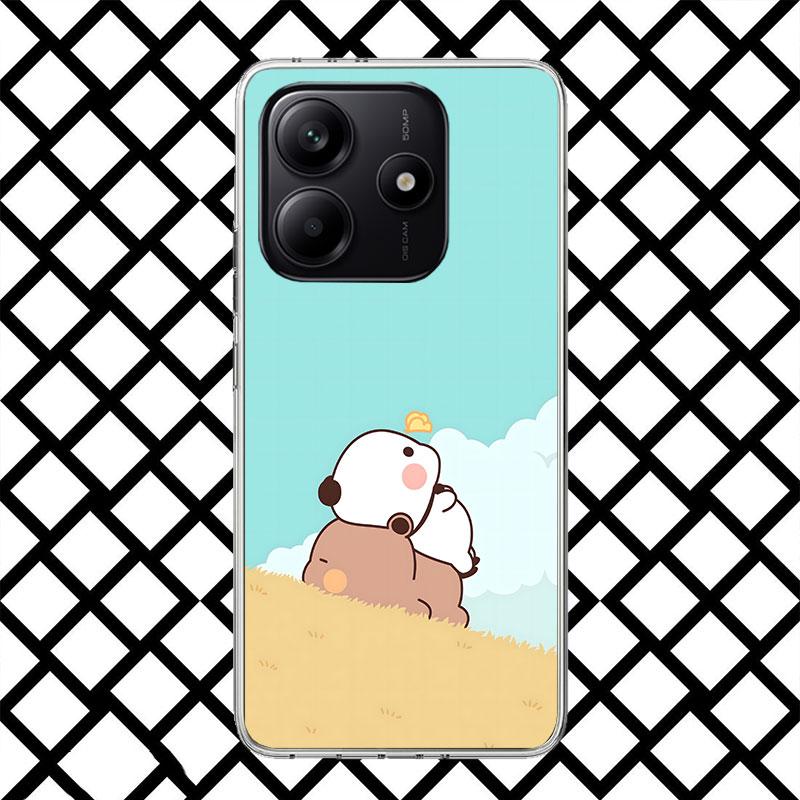 Cute Peach Goma Cat Phone Case for Xiaomi Redmi Note 15 14 14S 13 12 12S 11 Pro Plus 11E 11T 11S 10S 5G Soft Cover Fundas Redmi