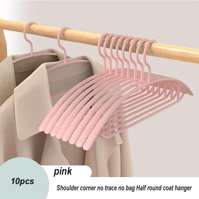 20 New Traceless Anti-slip Semicircular Hangers Wet And Dry Plastic Hanging Accessories Space Saving Anti-deformation Hangers