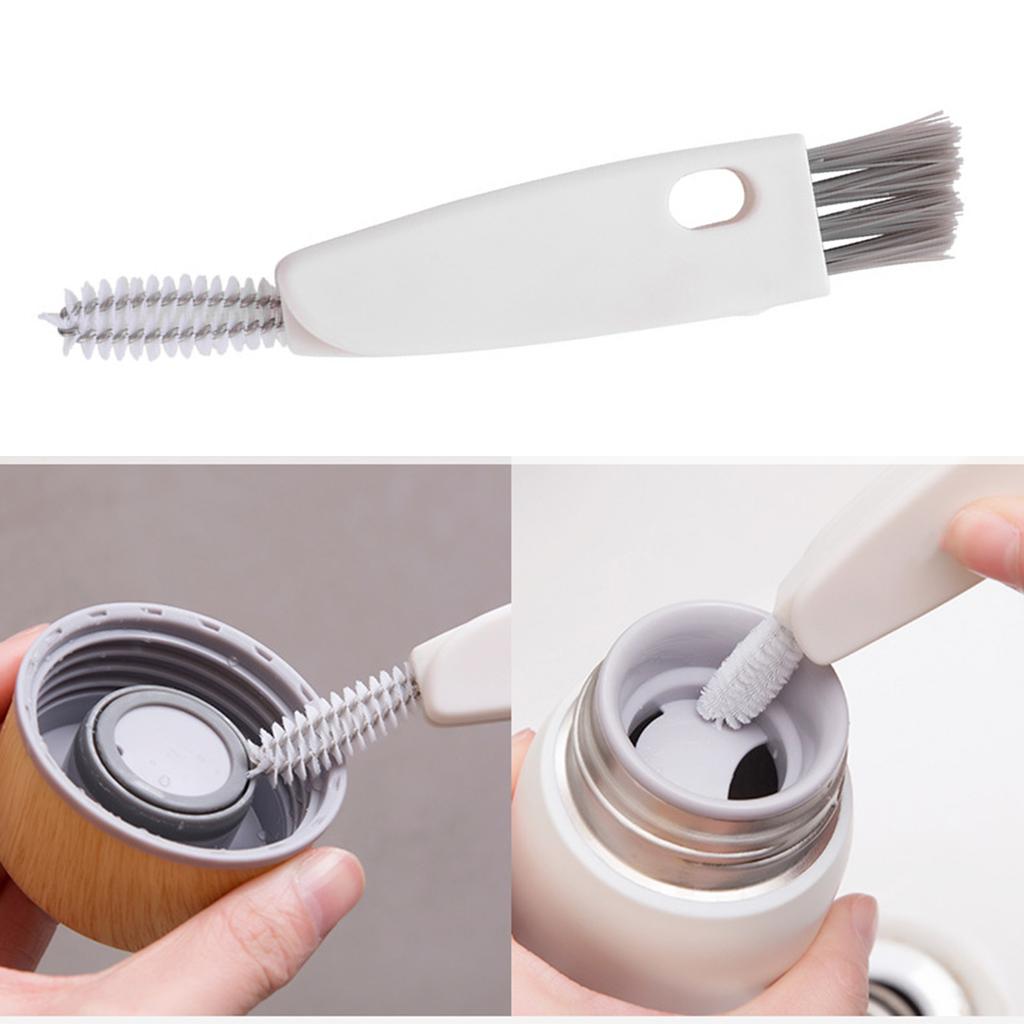 3 In 1 Cup Lid Groove Cleaner Brush Ergonomic Multi Functional Quick Drain Bottle Gap Cleaner Brush