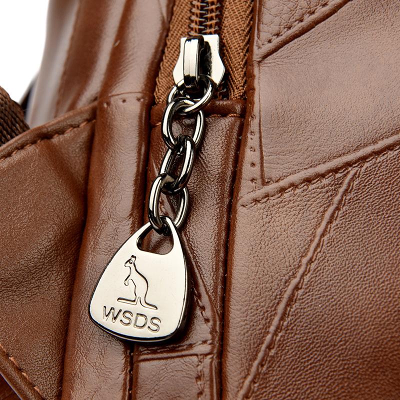 Mochila para mujer, de gran capacidad, de piel suave, para el hombro, para estudiantes, mochila de viaje