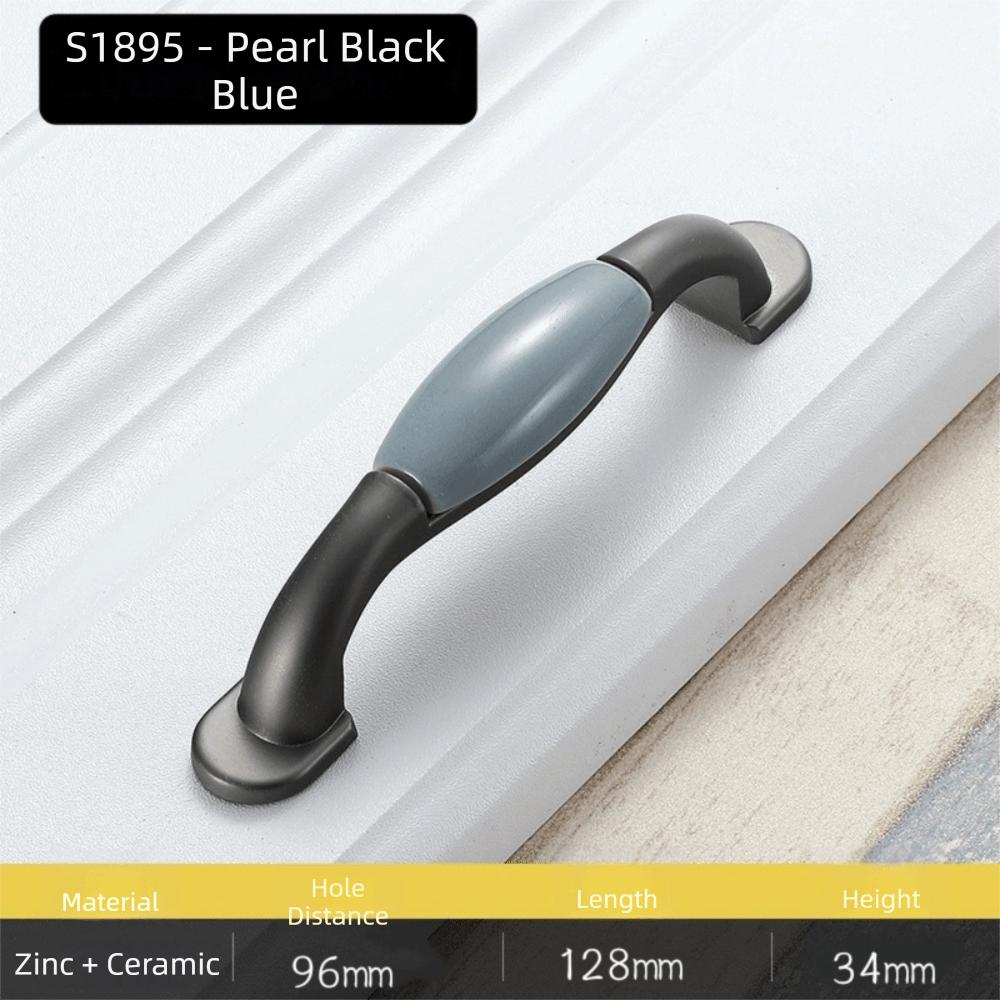 Zinc Alloy Cabinet Furniture Handle Blue Gray Cabinet Pulls Wardrob Handle Cabinet Door Hardware