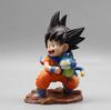 14cm Dragon Ball Child Goku Figure with Pura Yamcha - Anime PVC Model Toy Desk Decoration Statue Gift for Fans