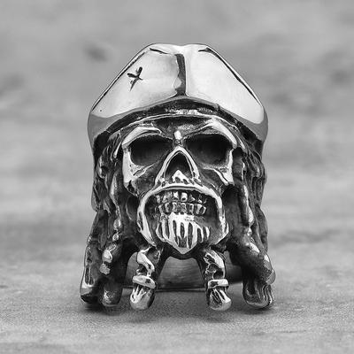 Pirates of The Caribbean Kapitein Jack Roestvrij Staal Heren Ringen Punk voor Mannelijke Vriend Biker Sieraden Creativiteit Cadeau