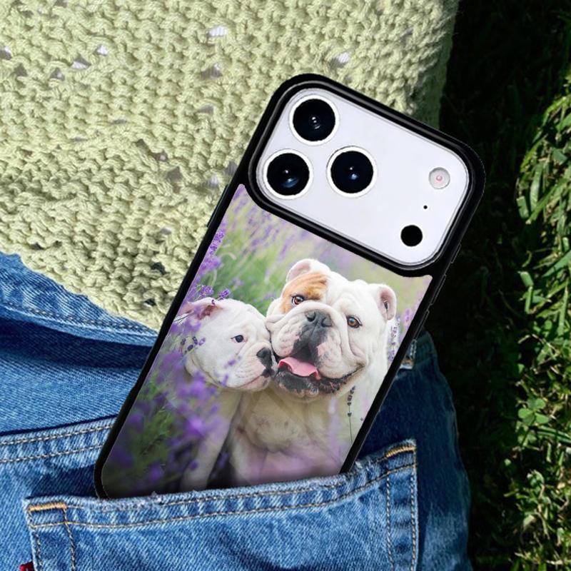 British English Bulldog Phone Case Cover for IPhone 11 12 13 14 15 16e 17 Pro Max Coque for IPhone 17 Air