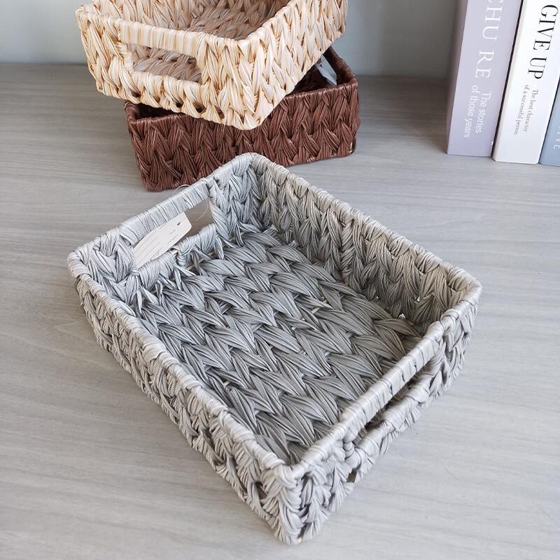 Nordischer handgeflochtener Imitationsrattan Aufbewahrungskorb