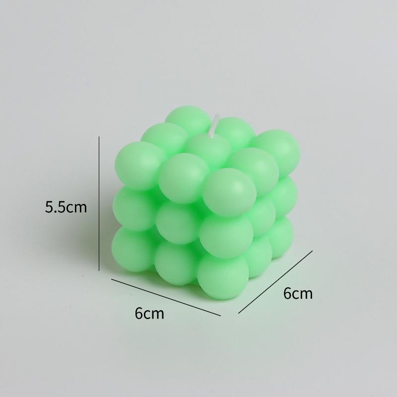 Rubik's Cube Style Scented Candle - High-End Home Decor & Photo Prop