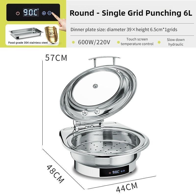 Elektrischer Chafing Dish mit großer Kapazität Buffet-Set Partys Speisen-Buffetwärmer Restaurant Einstellbare Temperatur Kochfeld