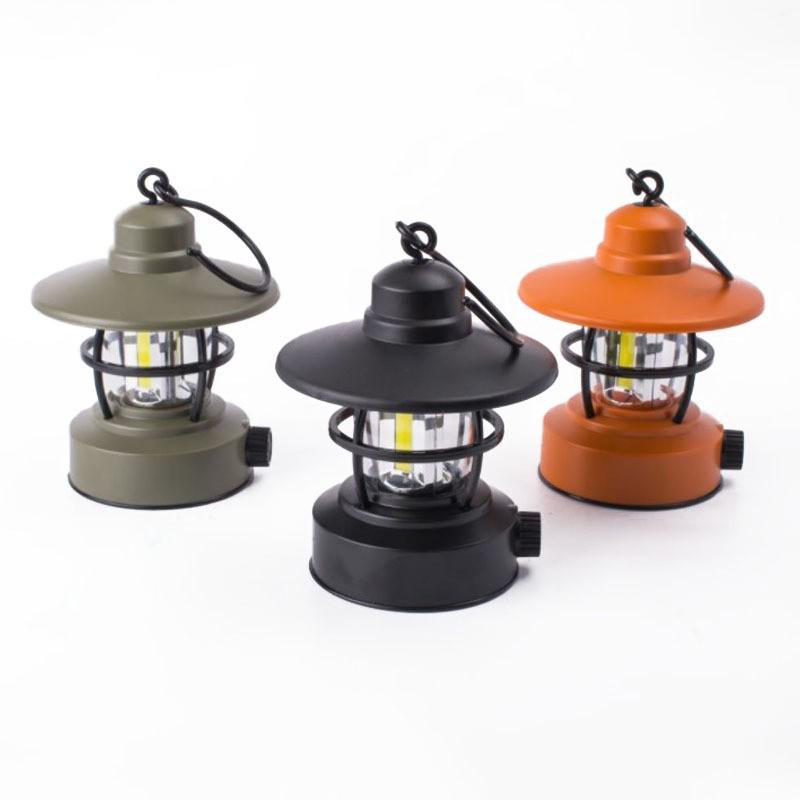 Retro Waterproof Outdoor Camping Lantern with Long Battery Life & Warm Light