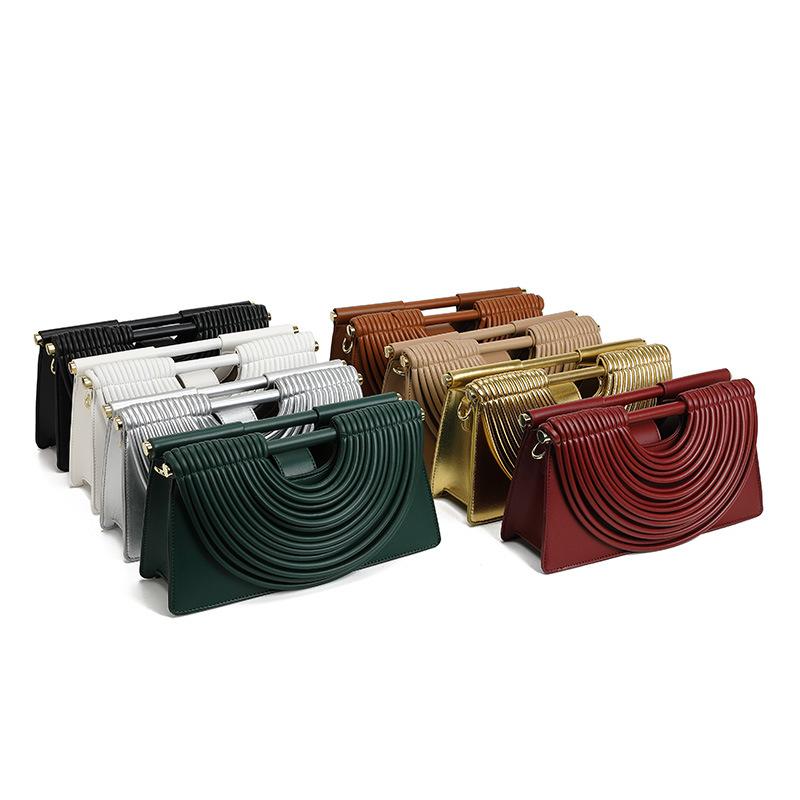 European And American Style Woven Fashion All-Match Retro Women Handbag Ladies Solid Color Portable Shoulder Messenger Bags