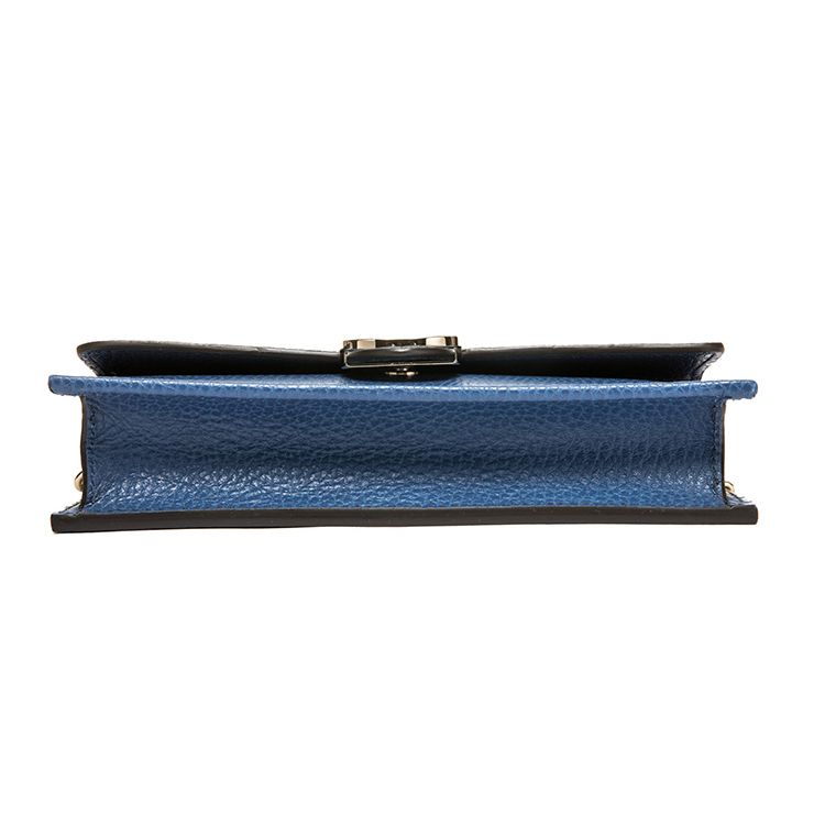 Gucci Logo Double G Pattern Litchi Grain Leather Woc Messenger Envelope Chain Wallet Crossbody Shoulder Bag Women bags Blue 510314-CAO0G-4231