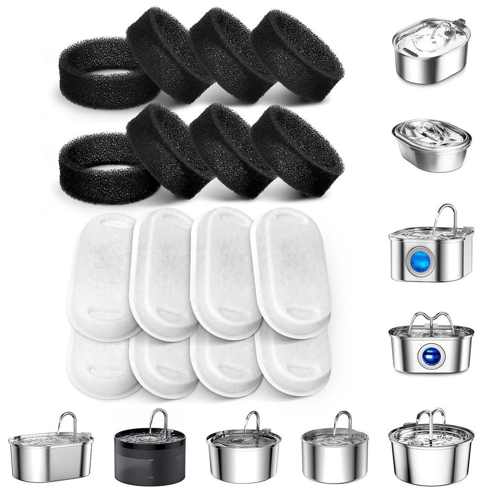 

Cat Fountain Filter Replacement 12-Set Cat Water Filter Home Daily Supplies For Aquarium Health Feeding Home Flower House Yard
