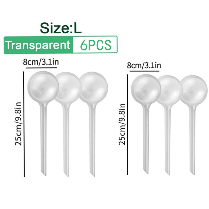 3Pcs Plant Self Watering Sphere Automatic Watering Clear Plastic Plant Water Bulbs Drip Irrigation System Household Garden Flower Plant