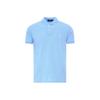 Polo Logobroderad Piké Bomull Kortärmad Polotröja Herrtoppar Ljusblå 710782592-013