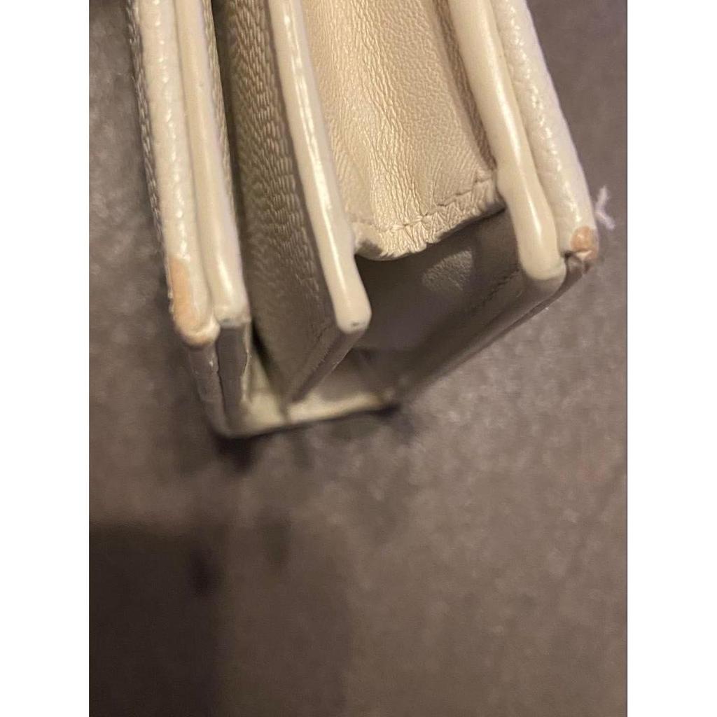 Used SAINT LAURENT bifold wallet beige