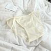 Ladies Spring and Autumn Bow Lace Mesh Cotton Crotch Ice Silk Quick Dry High Split Low Waist Briefs