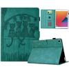 For iPad 10.2 (2020)/(2019) Case Cats Imprinted PU Leather Card Slots Tablet Cover