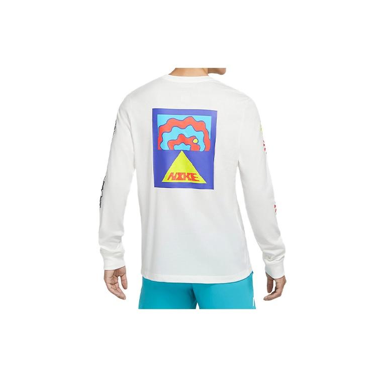 Men's Nike Dri-FIT A.I.R. Running Training Sports Long Sleeves Sail White T-Shirt CW0942-133
